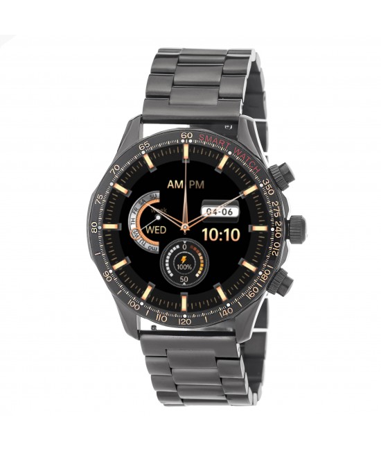 Black stainless steel smartwatch clearance